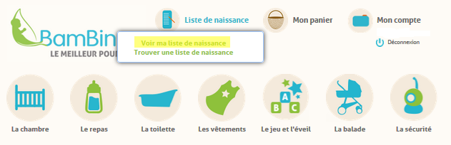 voir ma liste de naissance bambinou voir liste de naissance bambinou